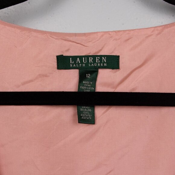 Lauren Ralph Lauren Notting Hill pink linen dress-12 - Picture 4 of 5